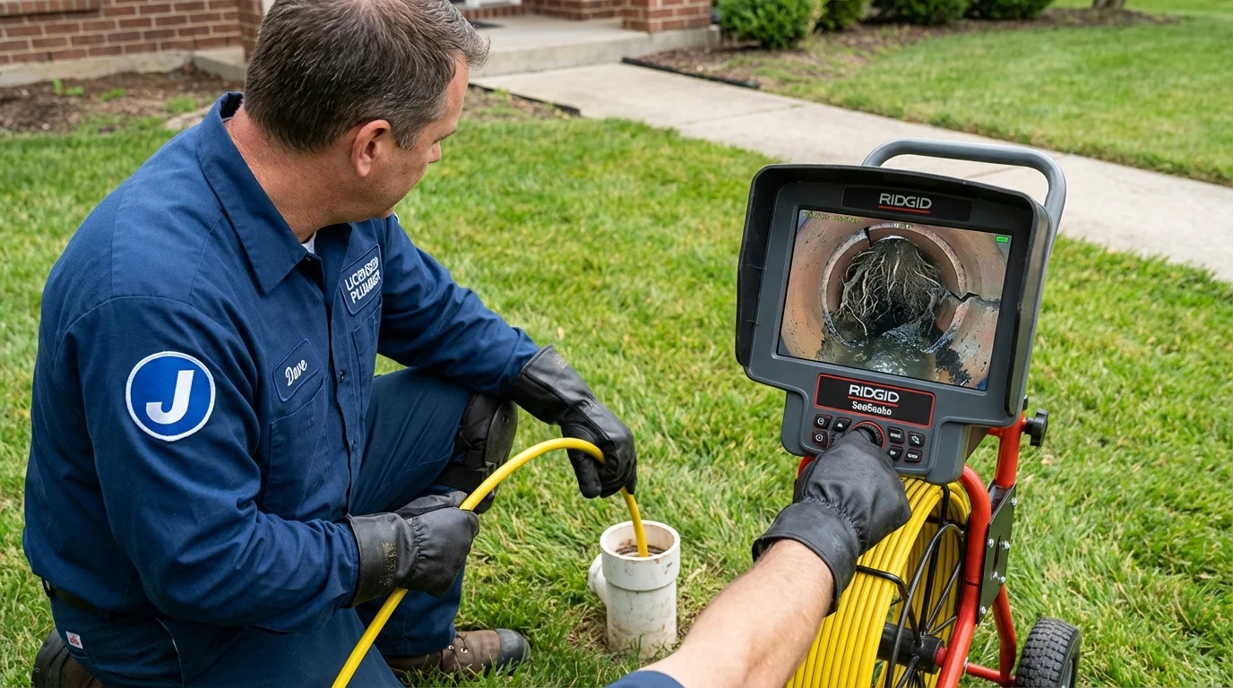 Sewer camera inspection being performed by Johns Plumbing LLC in Lake Placid